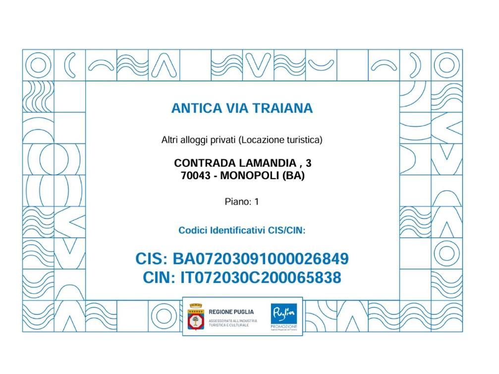 Ferienwohnung Antica Via Traiana Monopoli Exterior foto
